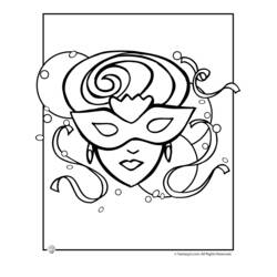 Dibujo para colorear: Mardi Gras (Fiestas y Celebraciones) #60651 - Dibujos para Colorear e Imprimir Gratis