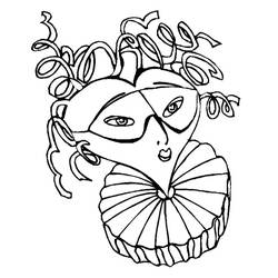 Dibujo para colorear: Mardi Gras (Fiestas y Celebraciones) #60706 - Dibujos para Colorear e Imprimir Gratis