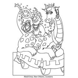 Dibujo para colorear: Mardi Gras (Fiestas y Celebraciones) #60718 - Dibujos para Colorear e Imprimir Gratis