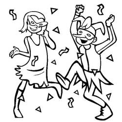 Dibujo para colorear: Mardi Gras (Fiestas y Celebraciones) #60719 - Dibujos para Colorear e Imprimir Gratis