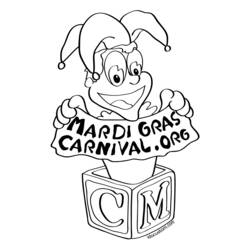 Dibujo para colorear: Mardi Gras (Fiestas y Celebraciones) #60727 - Dibujos para Colorear e Imprimir Gratis