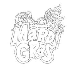 Dibujo para colorear: Mardi Gras (Fiestas y Celebraciones) #60735 - Dibujos para Colorear e Imprimir Gratis