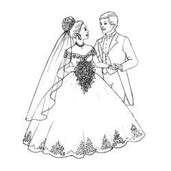 Dibujo Matrimonio (Fiestas y Celebraciones) #201894 para imprimir y colorear