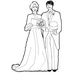 Dibujo Matrimonio (Fiestas y Celebraciones) #201914 para imprimir y colorear