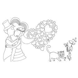 Dibujo para colorear: Matrimonio (Fiestas y Celebraciones) #55956 - Dibujos para Colorear e Imprimir Gratis
