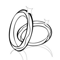 Dibujo para colorear: Matrimonio (Fiestas y Celebraciones) #55971 - Dibujos para Colorear e Imprimir Gratis