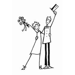 Dibujo para colorear: Matrimonio (Fiestas y Celebraciones) #55972 - Dibujos para Colorear e Imprimir Gratis