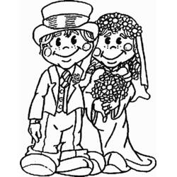 Dibujo para colorear: Matrimonio (Fiestas y Celebraciones) #55973 - Dibujos para Colorear e Imprimir Gratis