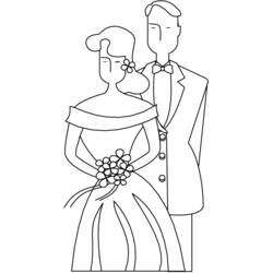 Dibujo para colorear: Matrimonio (Fiestas y Celebraciones) #55992 - Dibujos para Colorear e Imprimir Gratis