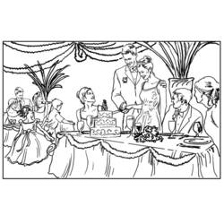 Dibujo para colorear: Matrimonio (Fiestas y Celebraciones) #56002 - Dibujos para Colorear e Imprimir Gratis