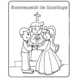Dibujo para colorear: Matrimonio (Fiestas y Celebraciones) #56009 - Dibujos para Colorear e Imprimir Gratis