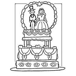 Dibujo para colorear: Matrimonio (Fiestas y Celebraciones) #56017 - Dibujos para Colorear e Imprimir Gratis