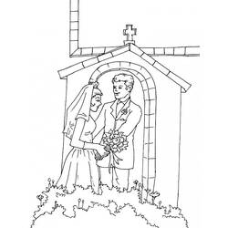Dibujo para colorear: Matrimonio (Fiestas y Celebraciones) #56033 - Dibujos para Colorear e Imprimir Gratis