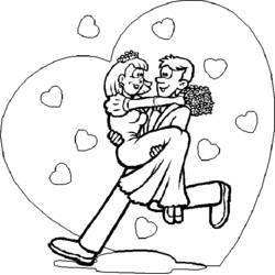 Dibujo para colorear: Matrimonio (Fiestas y Celebraciones) #56045 - Dibujos para Colorear e Imprimir Gratis