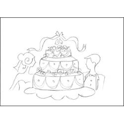 Dibujo para colorear: Matrimonio (Fiestas y Celebraciones) #56097 - Dibujos para Colorear e Imprimir Gratis