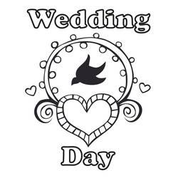 Dibujo para colorear: Matrimonio (Fiestas y Celebraciones) #56102 - Dibujos para Colorear e Imprimir Gratis