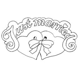 Dibujo para colorear: Matrimonio (Fiestas y Celebraciones) #56106 - Dibujos para Colorear e Imprimir Gratis