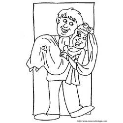 Dibujo para colorear: Matrimonio (Fiestas y Celebraciones) #56107 - Dibujos para Colorear e Imprimir Gratis