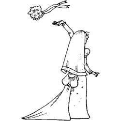 Dibujo para colorear: Matrimonio (Fiestas y Celebraciones) #56174 - Dibujos para Colorear e Imprimir Gratis