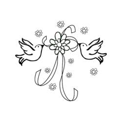Dibujo para colorear: Matrimonio (Fiestas y Celebraciones) #56185 - Dibujos para Colorear e Imprimir Gratis