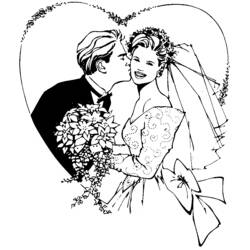 Dibujo para colorear: Matrimonio (Fiestas y Celebraciones) #56203 - Dibujos para Colorear e Imprimir Gratis
