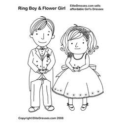 Dibujo para colorear: Matrimonio (Fiestas y Celebraciones) #56216 - Dibujos para Colorear e Imprimir Gratis