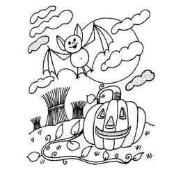Dibujo para colorear: Murciélago de Halloween (Fiestas y Celebraciones) #200794 - Dibujos para Colorear e Imprimir Gratis