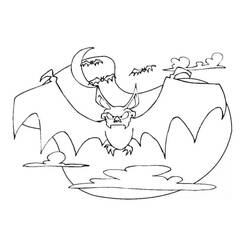 Dibujos para colorear: Murciélago de Halloween - Dibujos para Colorear e Imprimir Gratis