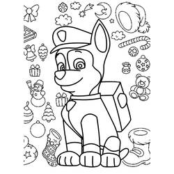 Dibujo para colorear: Navidad de Paw Patrol (Fiestas y Celebraciones) #204267 - Dibujos para Colorear e Imprimir Gratis