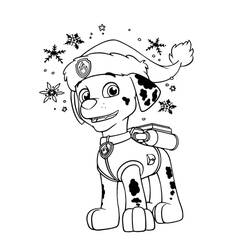 Dibujos para colorear: Navidad de Paw Patrol - Dibujos para Colorear e Imprimir Gratis