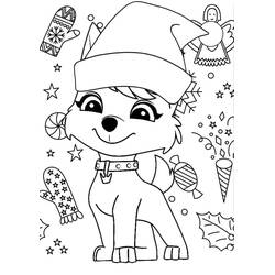 Dibujo para colorear: Navidad de Paw Patrol (Fiestas y Celebraciones) #204270 - Dibujos para Colorear e Imprimir Gratis