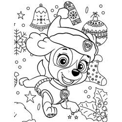 Dibujo para colorear: Navidad de Paw Patrol (Fiestas y Celebraciones) #204272 - Dibujos para Colorear e Imprimir Gratis