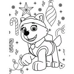 Dibujo para colorear: Navidad de Paw Patrol (Fiestas y Celebraciones) #204273 - Dibujos para Colorear e Imprimir Gratis