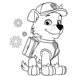 Dibujo para colorear: Navidad de Paw Patrol (Fiestas y Celebraciones) #204276 - Dibujos para Colorear e Imprimir Gratis