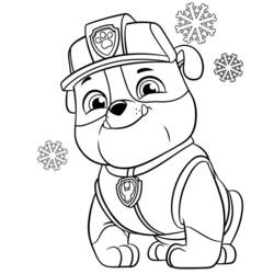 Dibujo para colorear: Navidad de Paw Patrol (Fiestas y Celebraciones) #204277 - Dibujos para Colorear e Imprimir Gratis