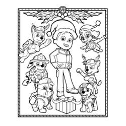 Dibujo para colorear: Navidad de Paw Patrol (Fiestas y Celebraciones) #204281 - Dibujos para Colorear e Imprimir Gratis
