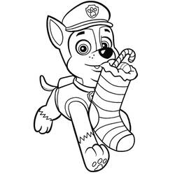 Dibujo para colorear: Navidad de Paw Patrol (Fiestas y Celebraciones) #204282 - Dibujos para Colorear e Imprimir Gratis