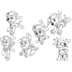 Dibujo para colorear: Navidad de Paw Patrol (Fiestas y Celebraciones) #204286 - Dibujos para Colorear e Imprimir Gratis
