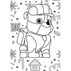 Dibujo para colorear: Navidad de Paw Patrol (Fiestas y Celebraciones) #204288 - Dibujos para Colorear e Imprimir Gratis