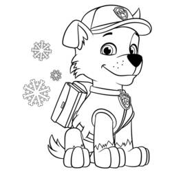 Dibujo para colorear: Navidad de Paw Patrol (Fiestas y Celebraciones) #204291 - Dibujos para Colorear e Imprimir Gratis