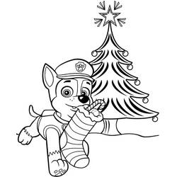 Dibujo para colorear: Navidad de Paw Patrol (Fiestas y Celebraciones) #204293 - Dibujos para Colorear e Imprimir Gratis