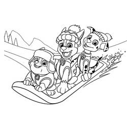 Dibujo para colorear: Navidad de Paw Patrol (Fiestas y Celebraciones) #204294 - Dibujos para Colorear e Imprimir Gratis