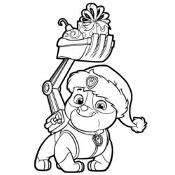 Dibujo para colorear: Navidad de Paw Patrol (Fiestas y Celebraciones) #204295 - Dibujos para Colorear e Imprimir Gratis