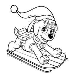 Dibujo para colorear: Navidad de Paw Patrol (Fiestas y Celebraciones) #204296 - Dibujos para Colorear e Imprimir Gratis