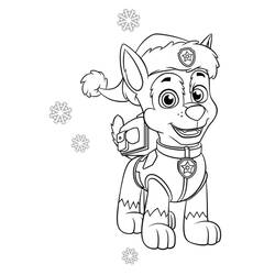Dibujo para colorear: Navidad de Paw Patrol (Fiestas y Celebraciones) #204298 - Dibujos para Colorear e Imprimir Gratis
