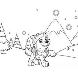 Dibujo para colorear: Navidad de Paw Patrol (Fiestas y Celebraciones) #204299 - Dibujos para Colorear e Imprimir Gratis