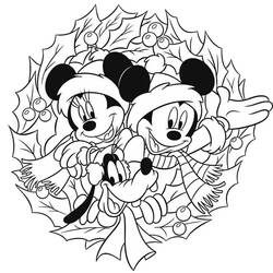 Dibujo para colorear: Navidad Disney (Fiestas y Celebraciones) #205006 - Dibujos para Colorear e Imprimir Gratis