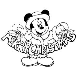 Dibujo Navidad Disney (Fiestas y Celebraciones) #205034 para imprimir y colorear