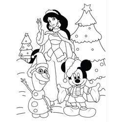 Dibujo Navidad Disney (Fiestas y Celebraciones) #205044 para imprimir y colorear