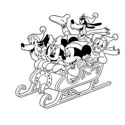Dibujo Navidad Disney (Fiestas y Celebraciones) #205045 para imprimir y colorear
